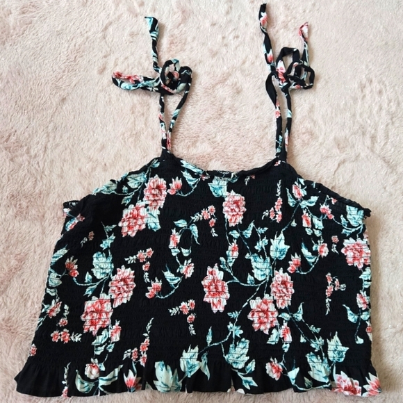 bp Tops - BP Floral Black Sleeveless Top 1x